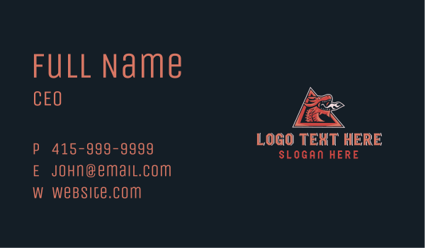 Fire Dragon Gaming  Business Card Design Image Preview