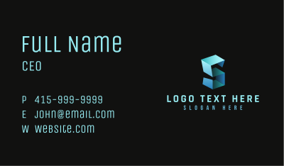 Origami Fold Startup Business Card Image Preview