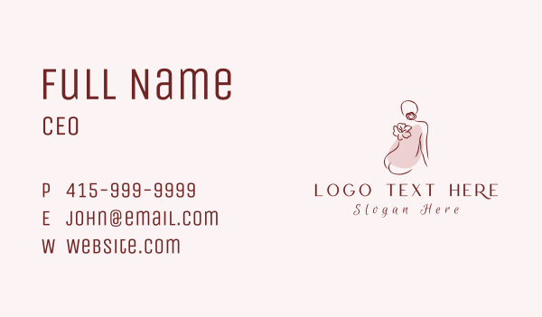 Woman Flower Spa Business Card Design Image Preview