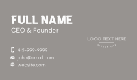 Minimalist Stripe Wordmark Business Card Image Preview