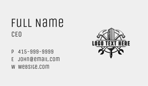 Building Construction Tools Business Card Design Image Preview