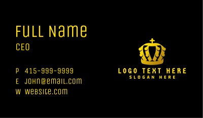 Golden Monarchy Crown Business Card Image Preview