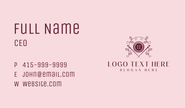 Button Needle Sewing Business Card Design Image Preview