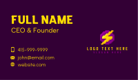 Pixelated Thunderbolt Power Business Card Image Preview