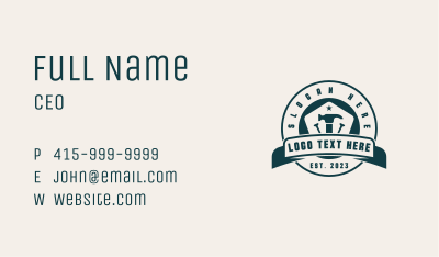 Carpentry Hammer Construction  Business Card Image Preview