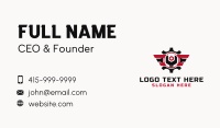 Mechanic Cogwheel Wrench Business Card Preview