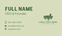 Green Weed Pestle Business Card Image Preview
