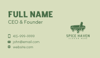 Green Weed Pestle Business Card Image Preview
