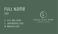 Minimalist Circle Fashion Letter Business Card Image Preview