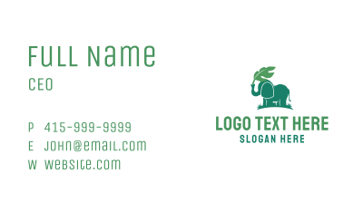Wild Elephant Leaf Business Card Image Preview