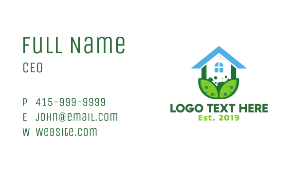 Green Plant House Business Card Design Image Preview
