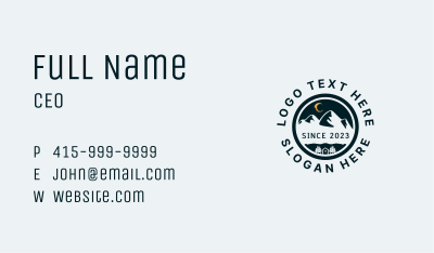 Night Mountain Hiking Business Card Image Preview