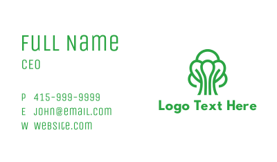 Green Abstract Tree Business Card Image Preview
