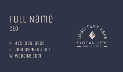 Rustic Diamond Wordmark Business Card Image Preview