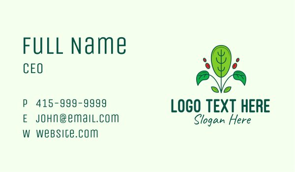 Eco Plant Gardening Business Card Design Image Preview
