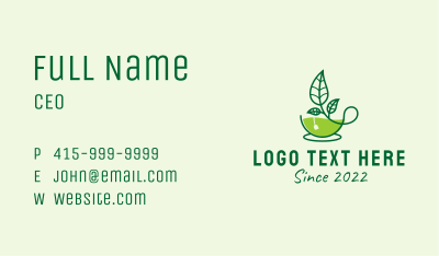 Organic Tea Cafe  Business Card Image Preview