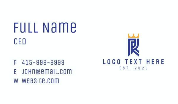 Crown Banner Letter R Business Card Design Image Preview