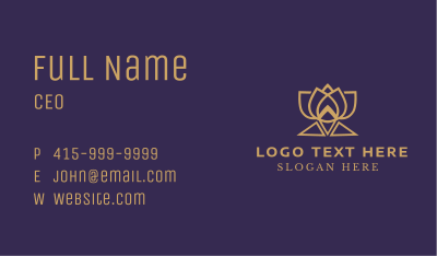 Gold Lotus Wellness Business Card Image Preview