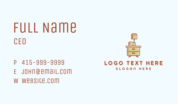 Nightstand Drawer Furniture Business Card Design Image Preview