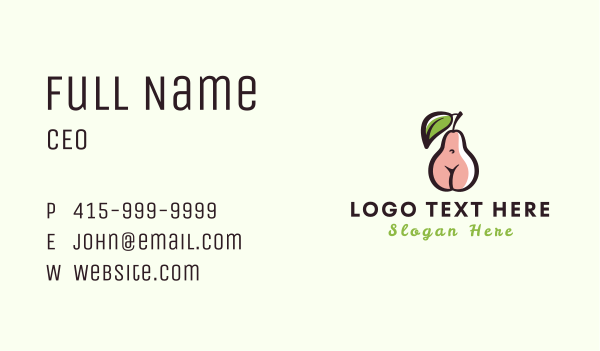 Seductive Body Pear Business Card Design Image Preview