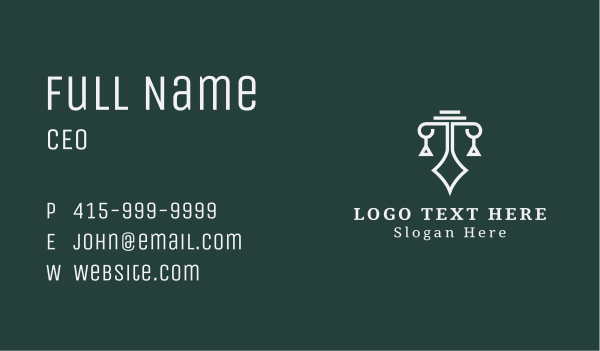 Legal Scale Law Firm Business Card Design Image Preview