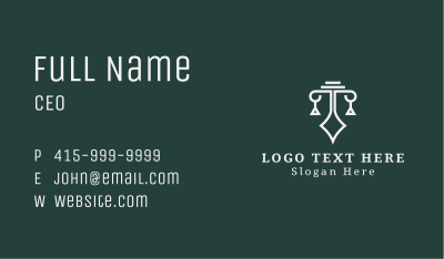 Legal Scale Law Firm Business Card Image Preview