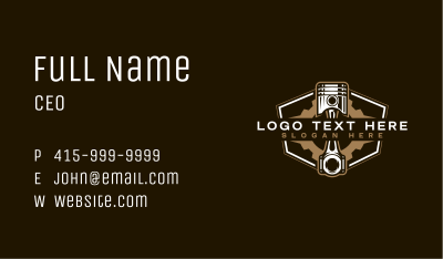 Industrial Piston Repair Business Card Image Preview