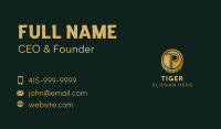 Golden Coin Letter P  Business Card Image Preview
