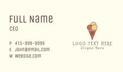 Ice Cream Dessert  Business Card Image Preview