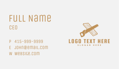 Carpenter Saw Tool Business Card Image Preview