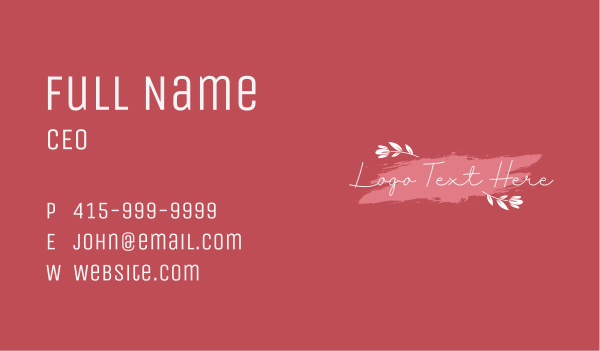Beauty Fashion Wordmark Business Card Design Image Preview