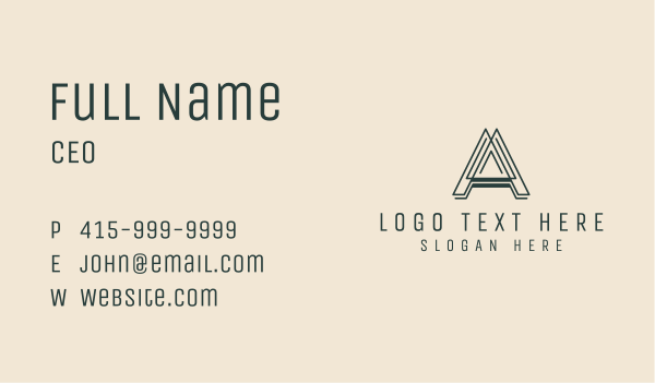 Advertising Company Letter A  Business Card Design Image Preview