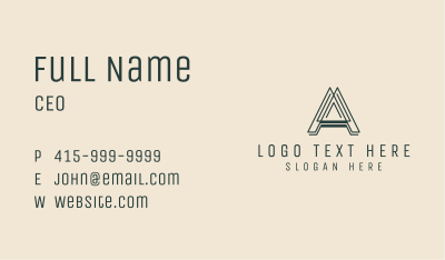 Advertising Company Letter A  Business Card Image Preview