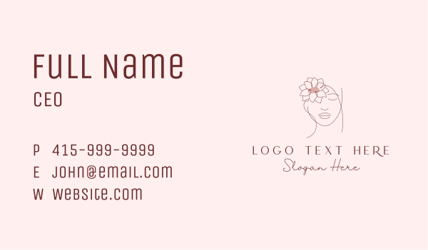 Beauty Aesthetician Woman Business Card Design Image Preview