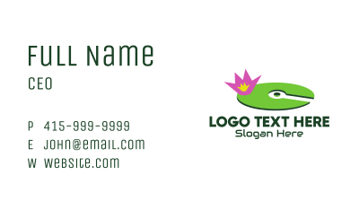 Digital Lily Pad Business Card Image Preview