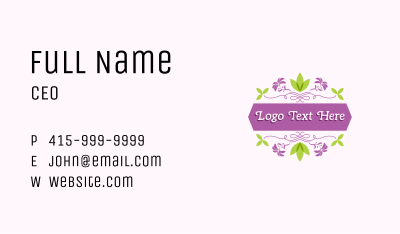 Bohemian Floral Craft Business Card Image Preview