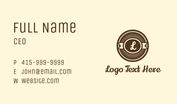 Bakery Badge Letter Business Card Design Image Preview