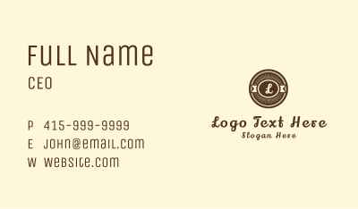 Bakery Badge Letter Business Card Image Preview
