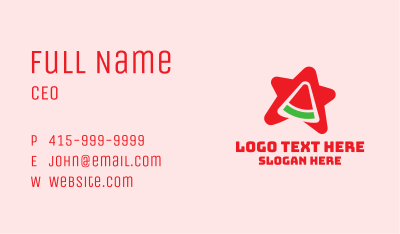 Watermelon Star  Business Card Image Preview