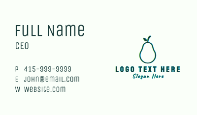 Natural Pear Fruit Business Card Image Preview