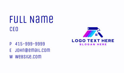 Painting Roof Paint Roller Business Card Image Preview