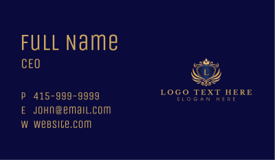 Crown Luxury Shield Wing Business Card Image Preview
