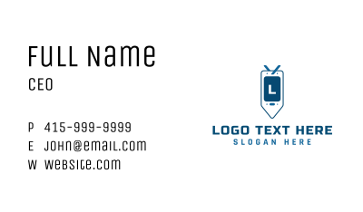 Phone Bookmark Lettermark Business Card Image Preview