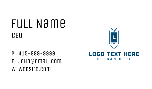 Phone Bookmark Lettermark Business Card Design Image Preview