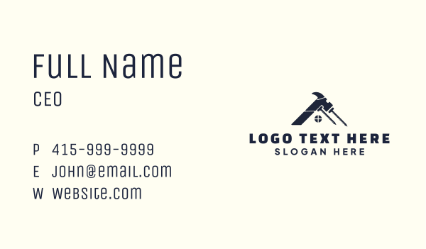 Hammer Nails Carpenter Tools  Business Card Design Image Preview