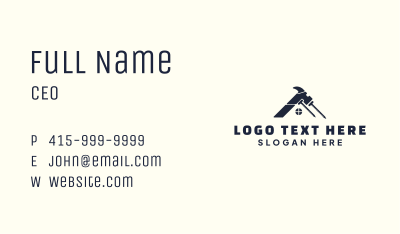 Hammer Nails Carpenter Tools  Business Card Image Preview