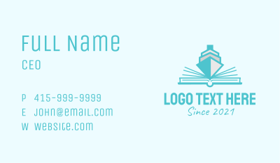 Boat Pop Up Book Business Card Image Preview