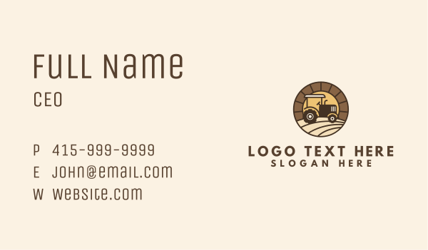 Farmland Tractor Machine Business Card Design Image Preview