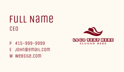 Western Cowboy Hat Business Card Image Preview