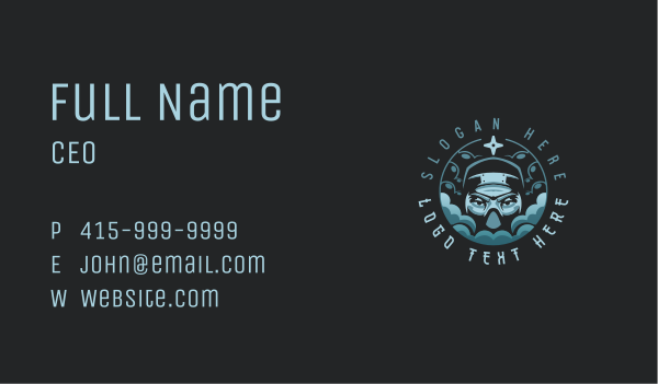 Ninja Assassin Smoke Business Card Design Image Preview